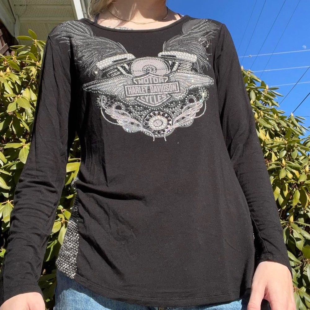 Harley Davidson rhinestone sweater